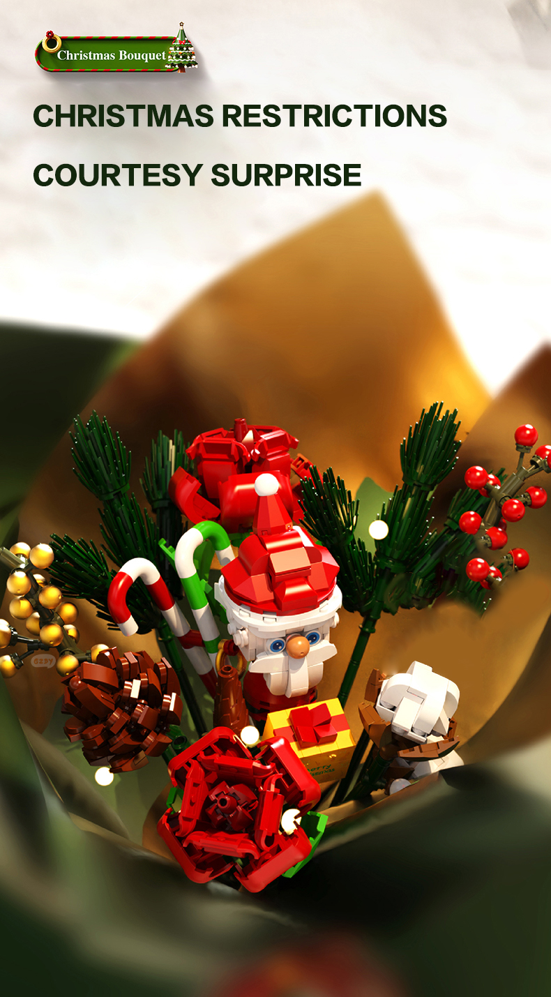 SEMBO 605026 Creator Romantic Christmas Bouquet Building Blocks