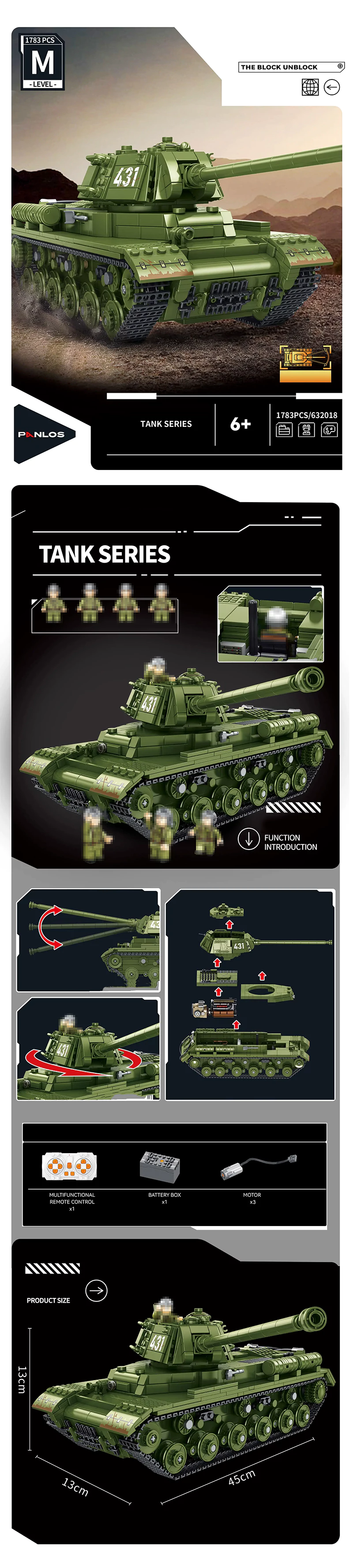 LEGO MOC Panlos 632018 JS-2 Heavy Tank Military