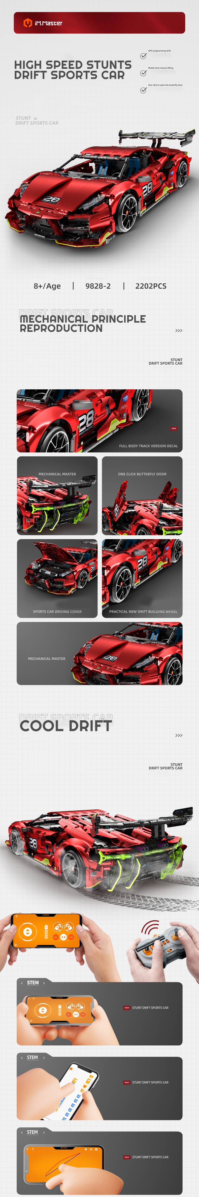 With Motor] IM.Master 9828-2 All Terrain Drift Plated Lamborghini