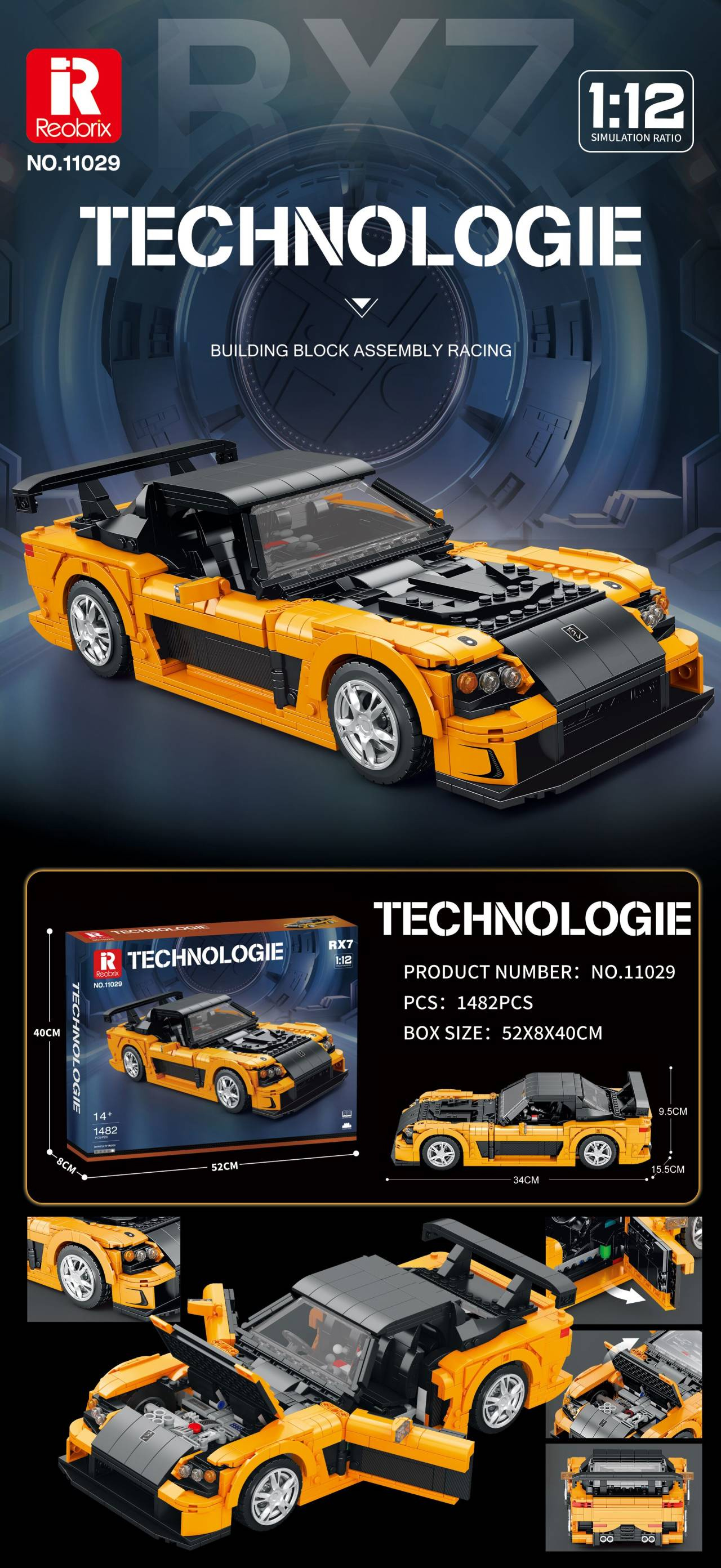 Reobrix 11029 MAZDA RX-7 Creator Expert