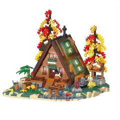 P3112 Autumn Forest A-Type Wooden House 2100±pcs
