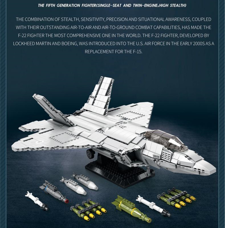 [Pre-Sale] ReoBrix 33020 F-22 Fighter Military
