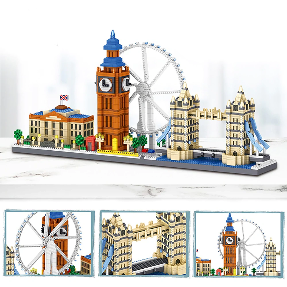 [Mini Micro Bricks] ZHEGAO LZ8318 London Landmarks Modular Buildings