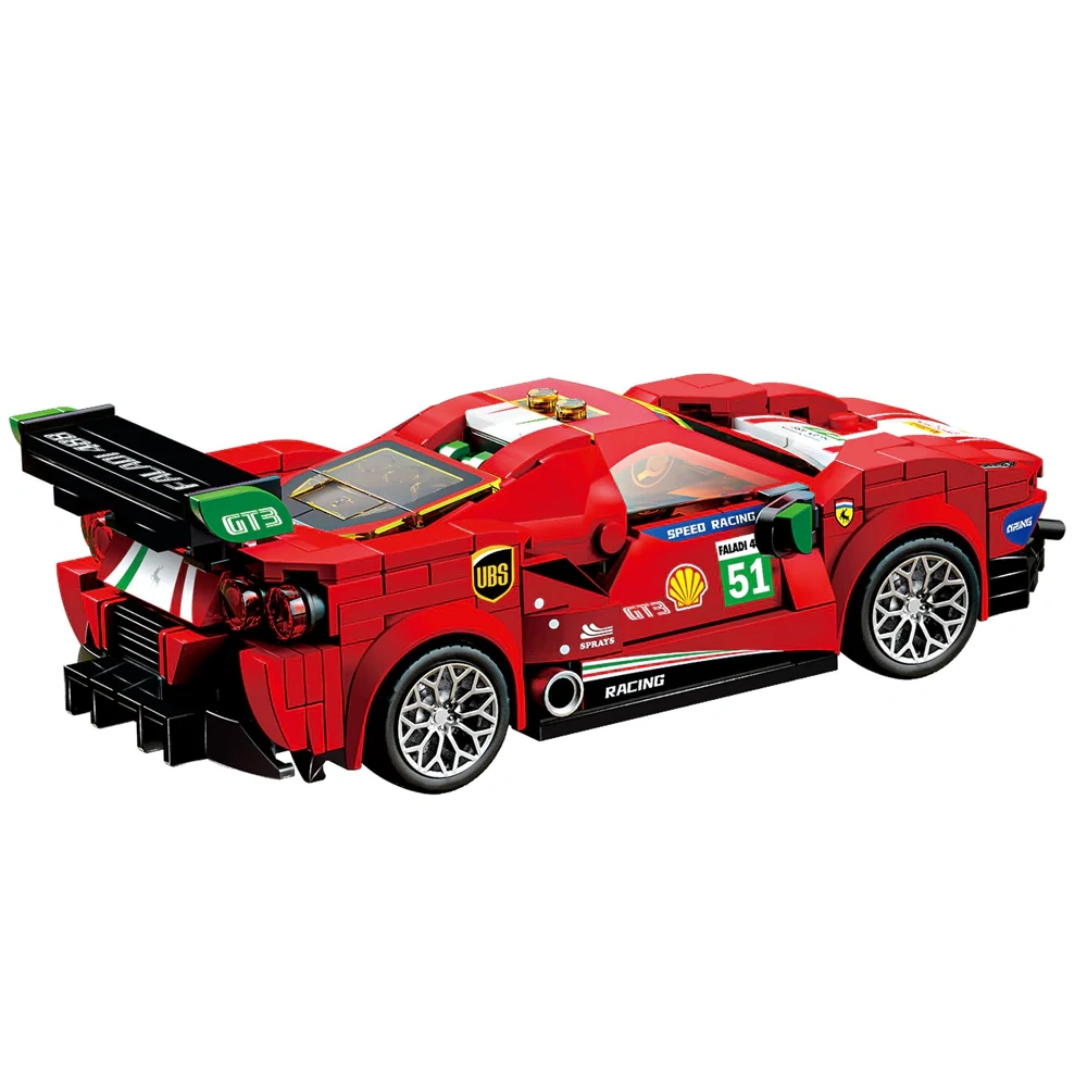 Leyi Eight Grid Racing Car Building block Cart Technic