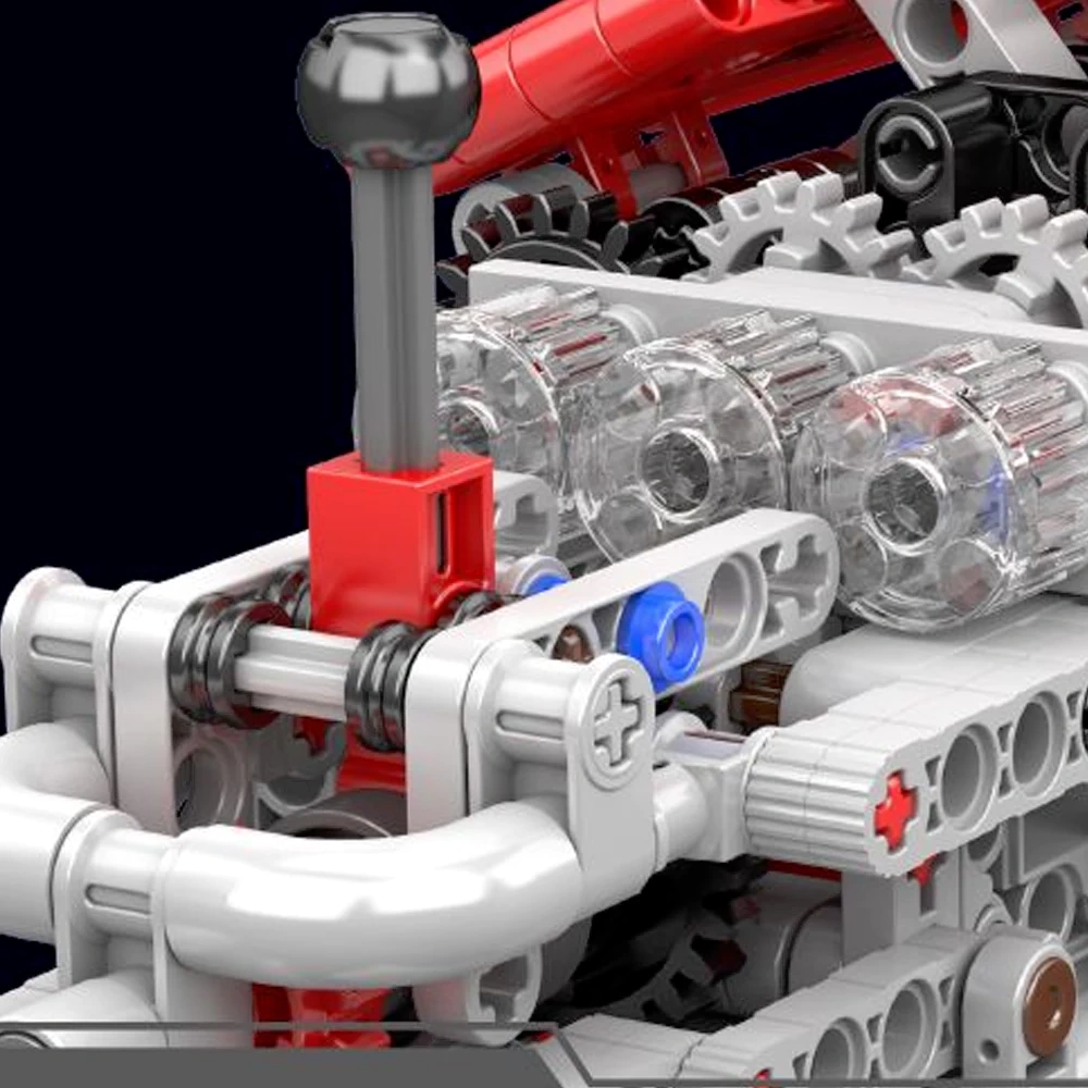 MouldKing 10226 FE Supercar V12 Engine Trensmission Technic
