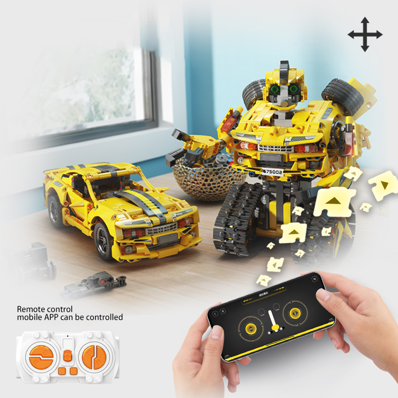 Panlos 675002 Moc Technical Remote Control DIY programming robot with Motor 901pcs bricks ship from China.