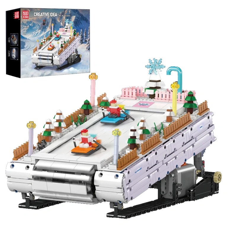 [With Motor] MouldKing 10158 Ski Resort Modular Buildings