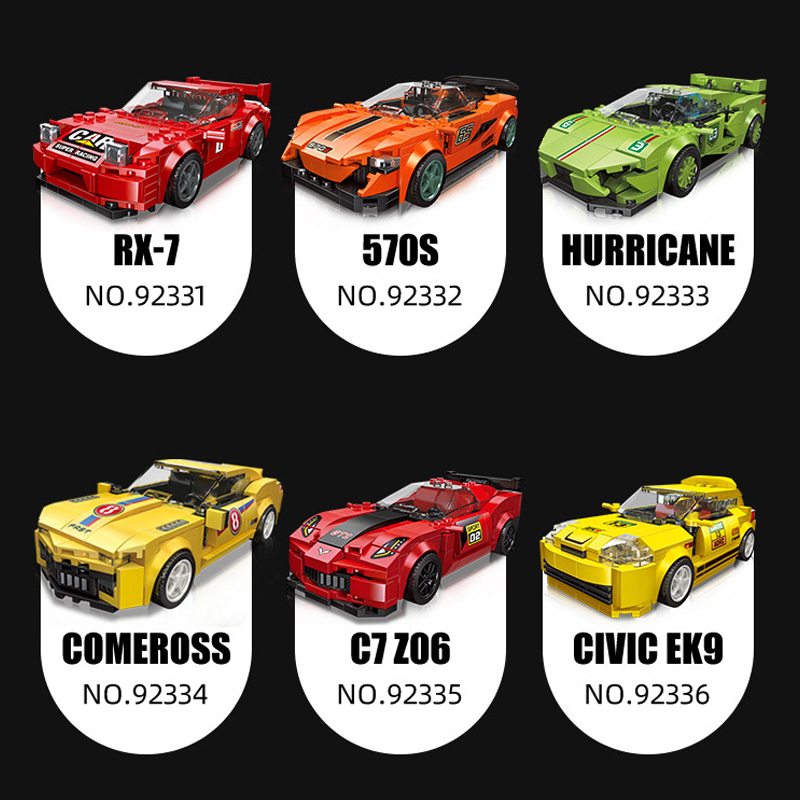 JIESTAR Speed Champions Model Cars Buliding Blocks Bricks Toys Model Form China