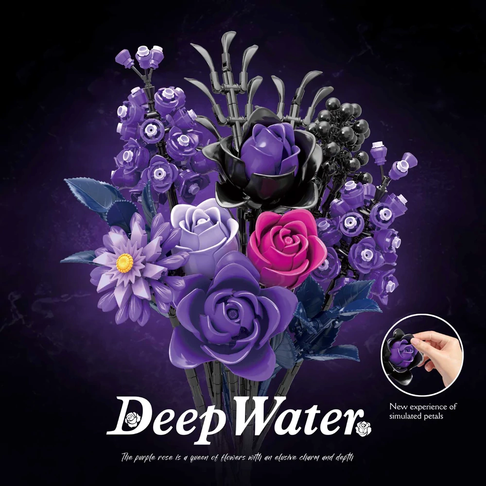 Custom KK20008 Deep Water Purple Rose Creator Expert