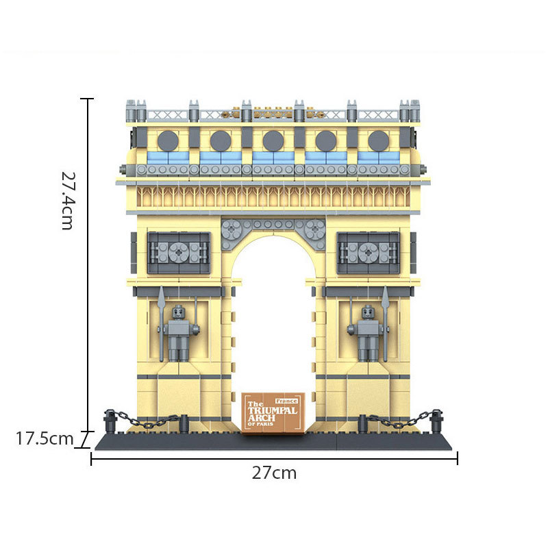 Wange 5223 Creator Expert Architecture Arc de Triomphe-Paris,France Modular Building Blocks 1399pcs Bricks Toys From China