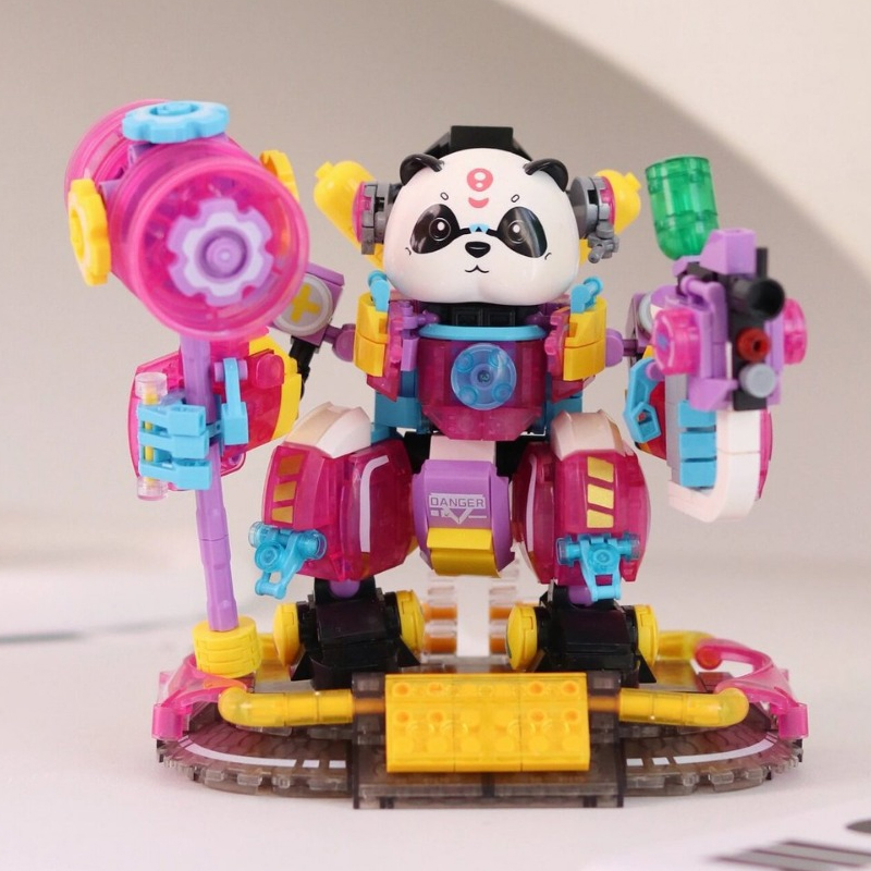 Mini Micro Bricks] ZHEGAO 662011-662012 Panda Mecha Creator Expert