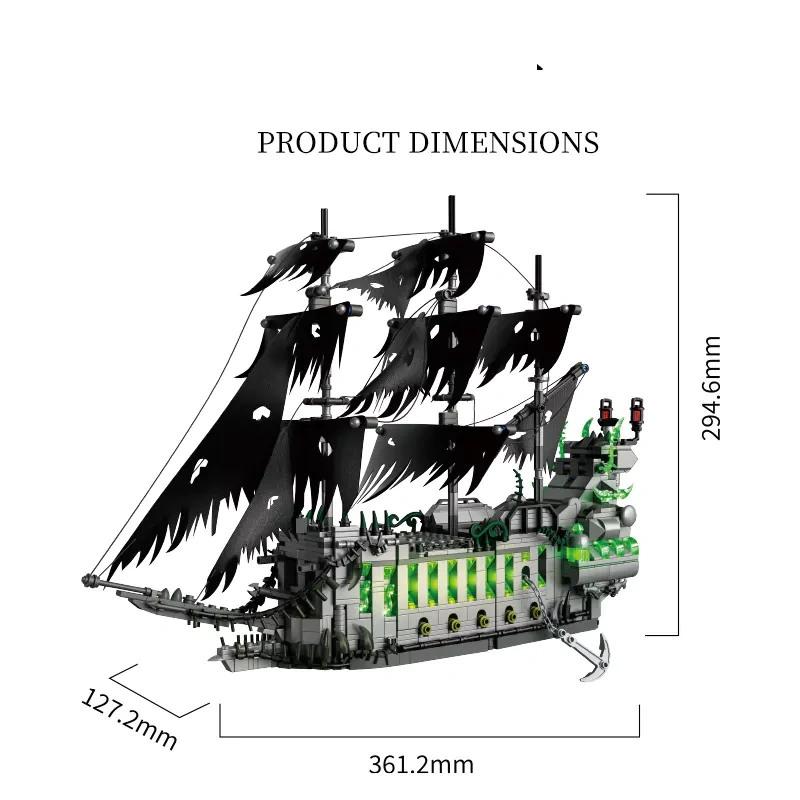 [Mini Micro Bricks] ZHEGAO 653004 The Flying Dutchman Pirates