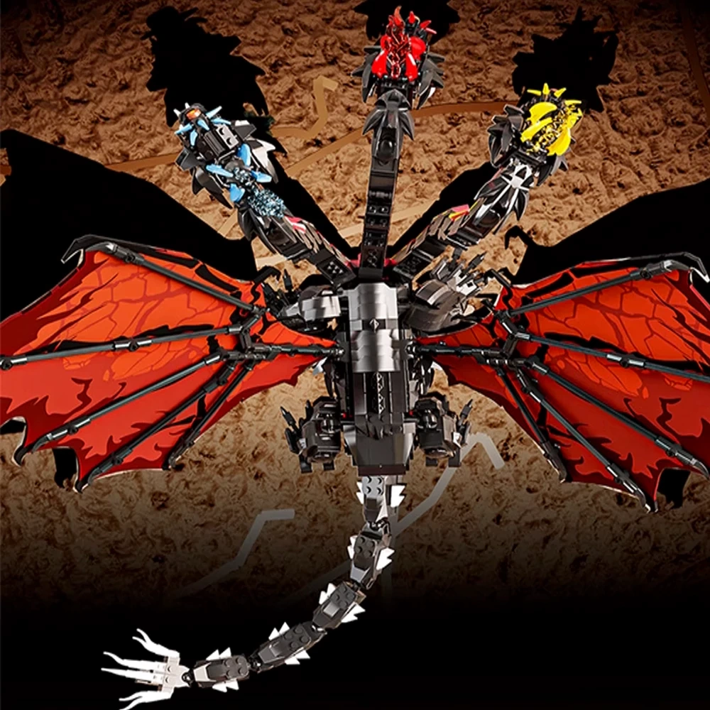 LEIMAO H1114 Three Headed Flying Dragon Monster Dinosaur