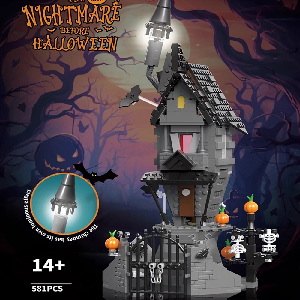 Custom KK20003 The Nightmare Before Halloween Ghost House Castle Halloween Modular Buildings