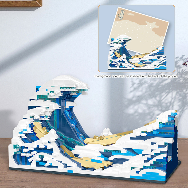 【Mini Micro Bricks】MOYU MY97043 Creator Art Kanagawa 3D Picture Building Blocks 2296pcs Bricks Toys Gift From China