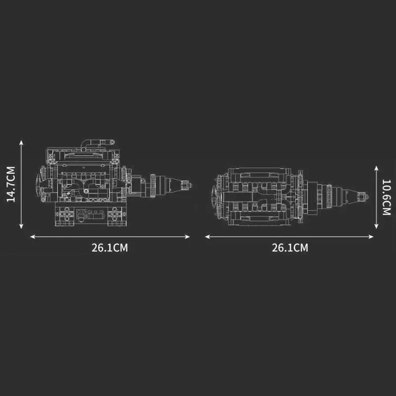 MouldKing 10205 RR LUXURY CAR VI2 ENGINE Technic