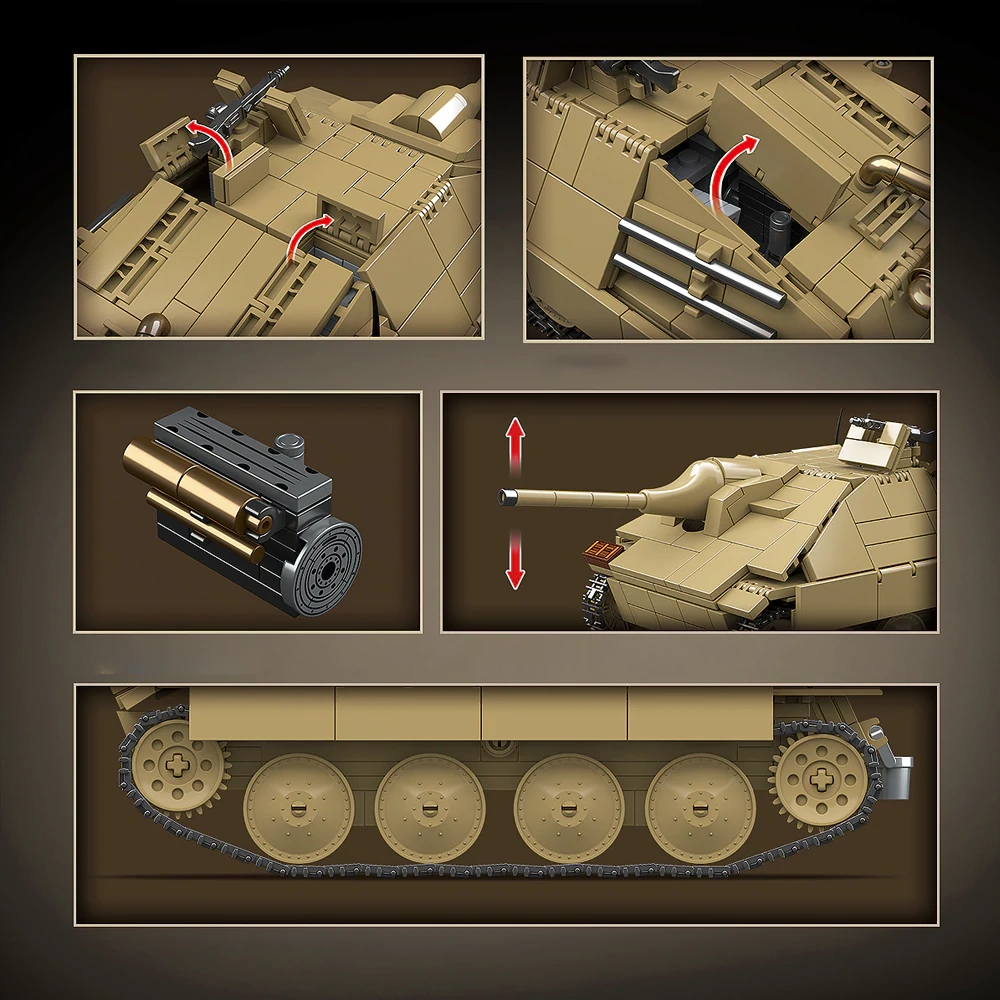 QUANGUAN 100312 Jagdpanzer 38[t] Hetzer Tank Destroyer Military