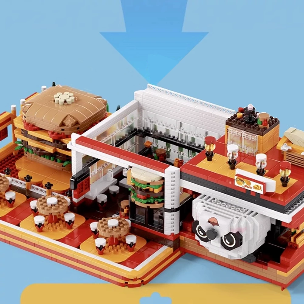[Mini Micro Bricks] MOYU Cute Pet Food Street Modular Buildings