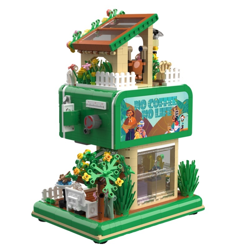 [Mini Micro Bricks] ZHEGAO 613018 Cure Coffee Shop Modular Buildings