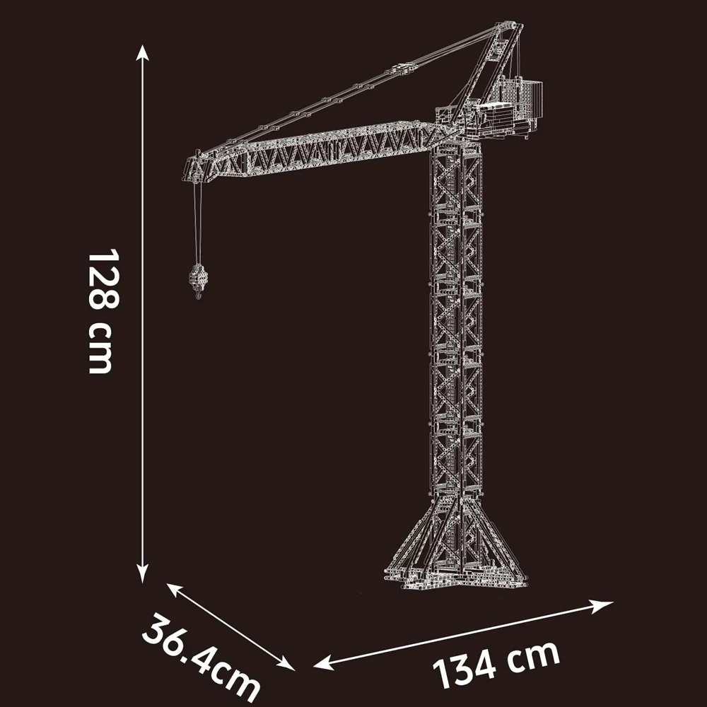 MouldKing 17096 Luffing Jib Tower Crane Technic