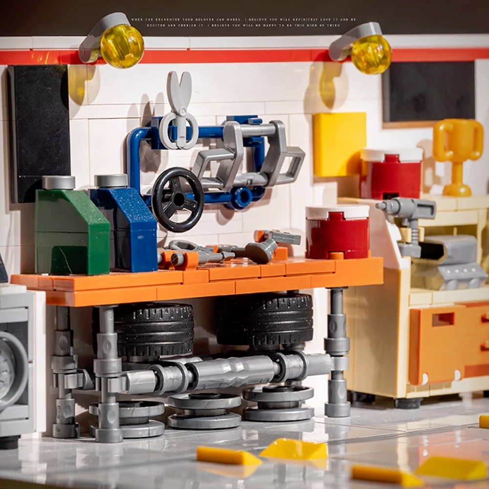 Custom X5007 AMERICAN STYLE REPAIR STATION Creator Expert