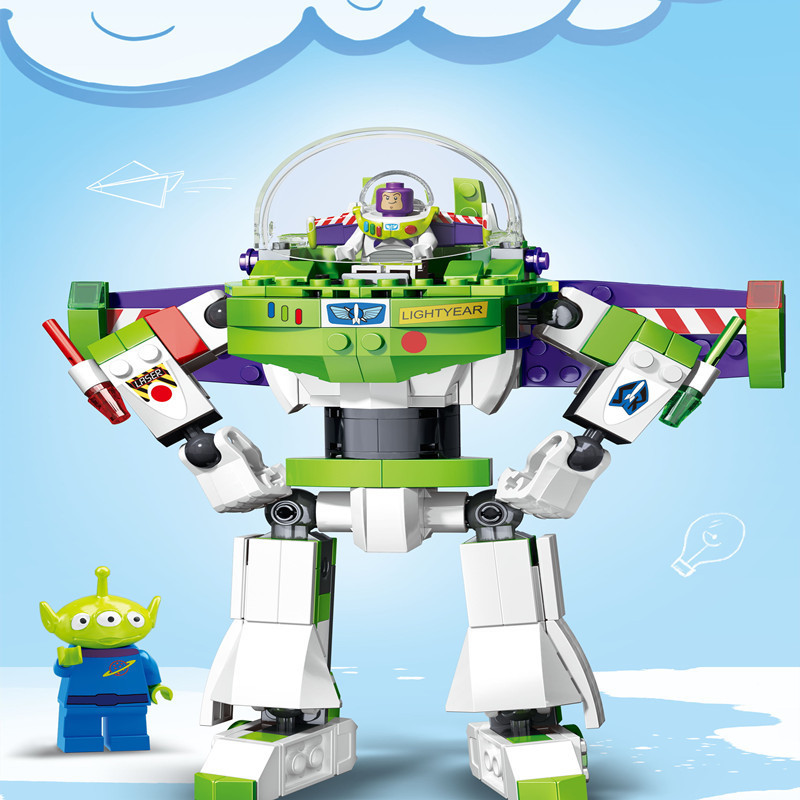 SX9060 243pcs bricks Buzz Lightyear Mecha Story Minifigures Octopus Jet Ship Assembled Small Particle Building Block Toys ship from China.