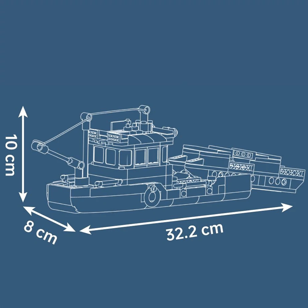 MouldKing 10184 Trash Collection Boat Technic