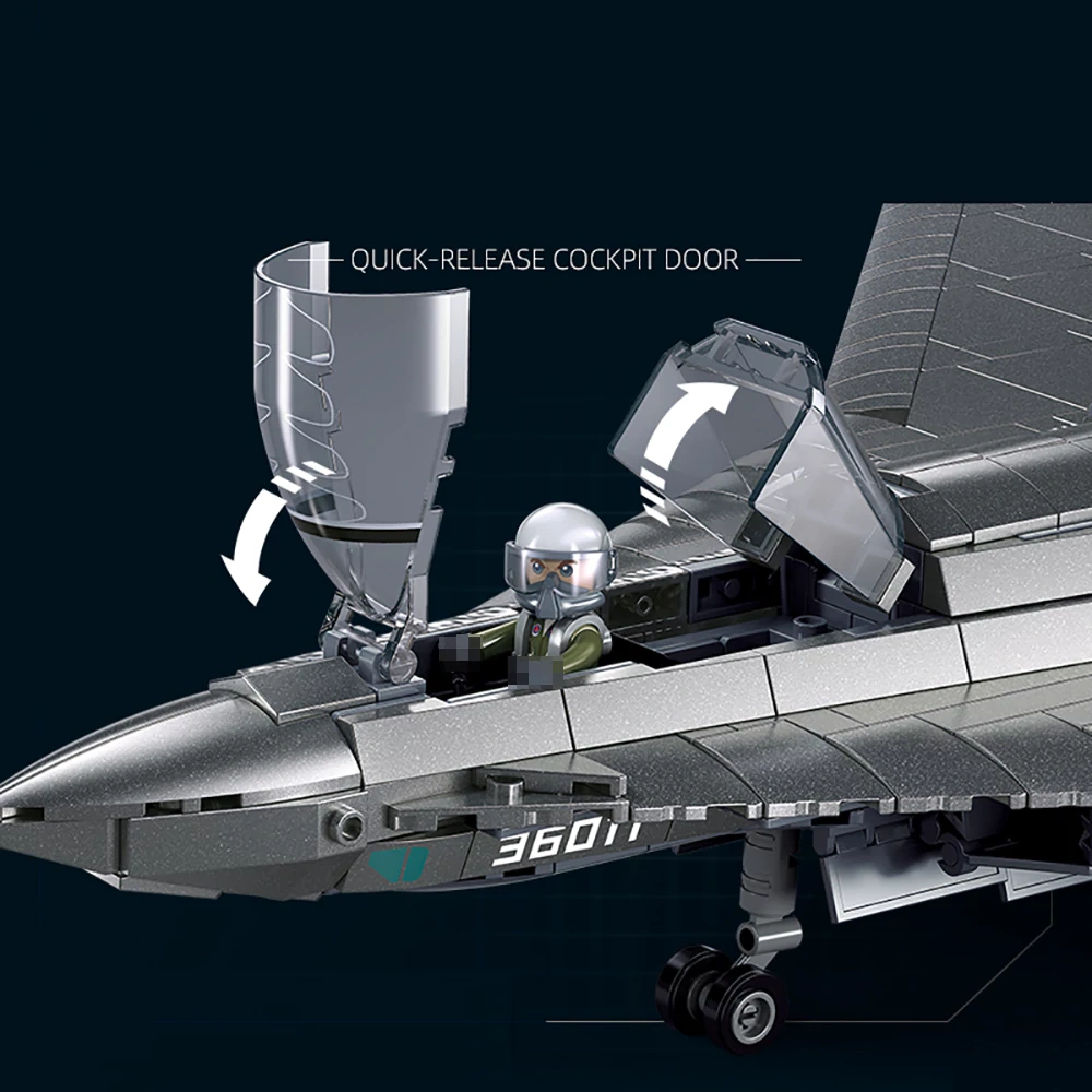 Sluban M38-B1569 J-36 Fighter Jet Military
