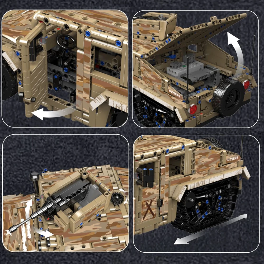 MouldKing 20047 Military Humvee Tracked Vehicle Military