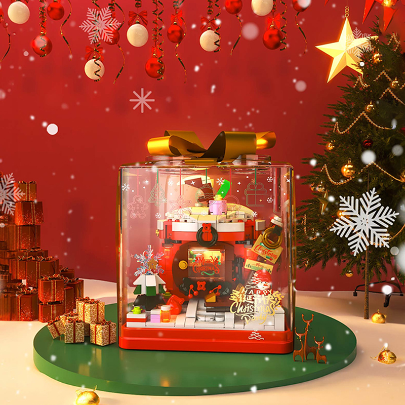 Mini Micro Bricks] ZHEGAO 662024 Gift Box: Christmas House Creator