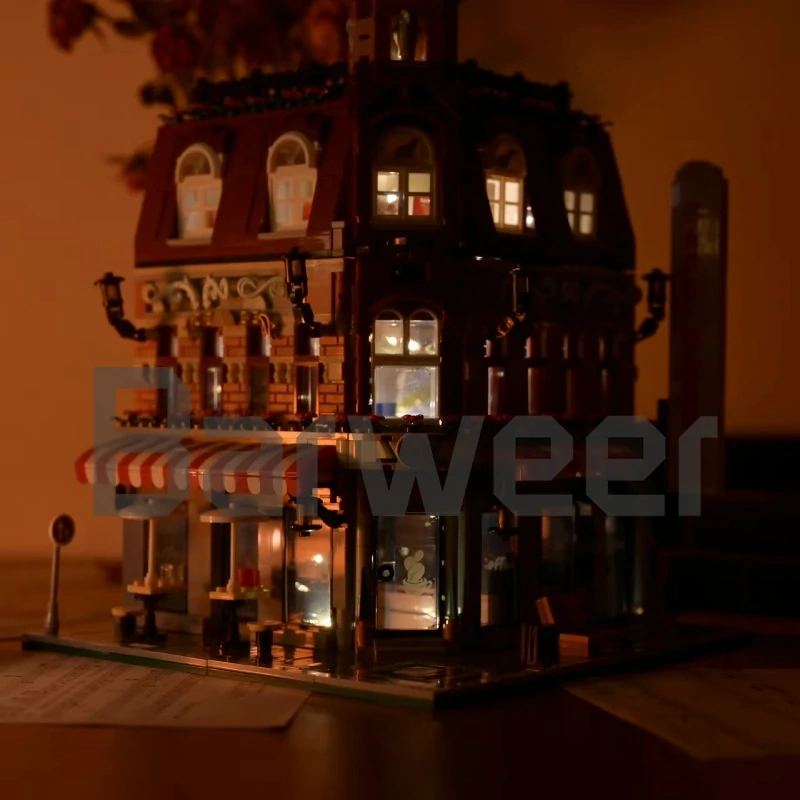 [Mini Micro Bricks] JiQing JQ10001 Corner Coffee Shop Modular Buildings