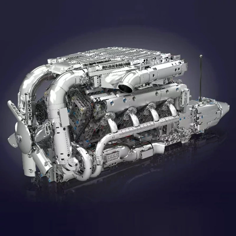MouldKing 10168 V8 TMIN-TURBO ENGINE Technic