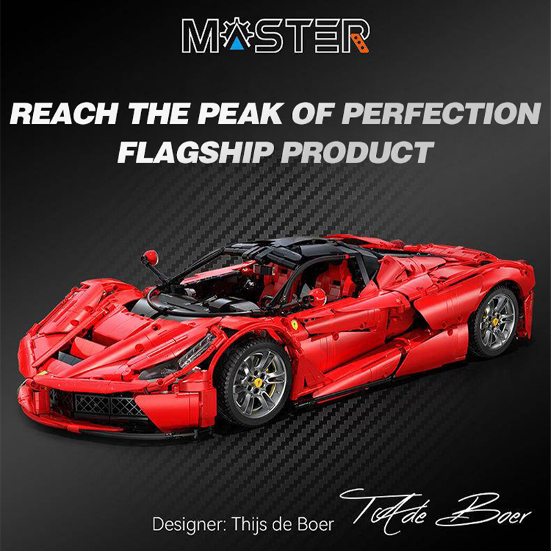 CaDa C61505 Technic 1:8 Red Ferrari Laferrari Sports Car Buildings Blocks 4739±pcs Bricks from China Delivery.