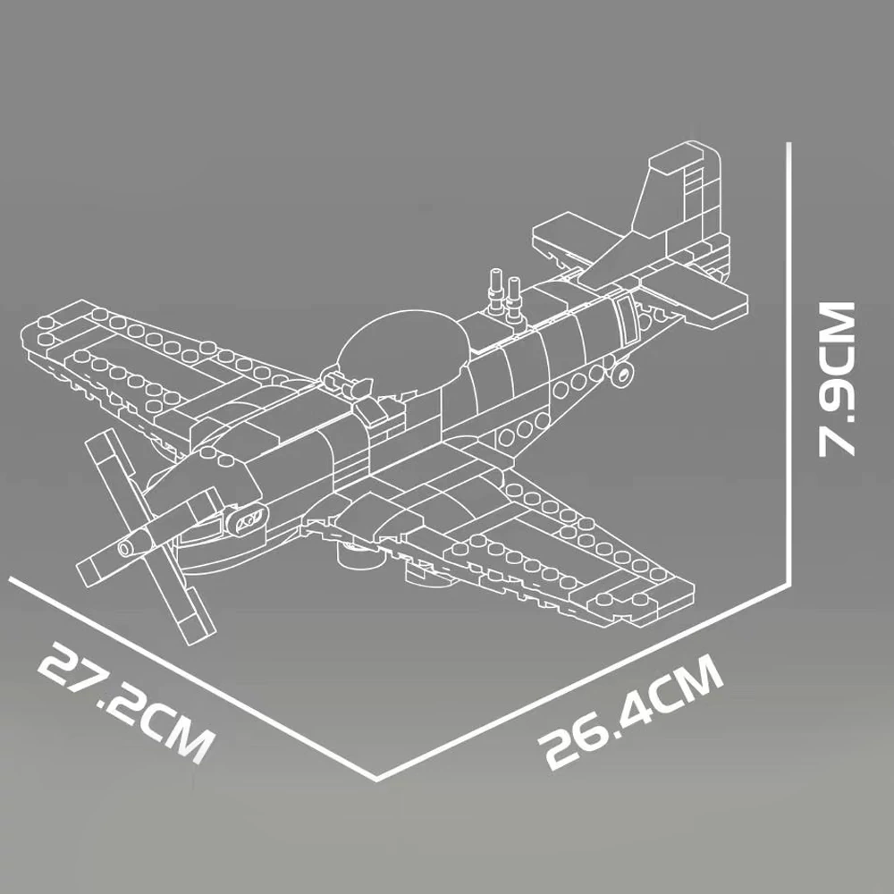 MouldKing 24068 P-5lD Mustang Technic
