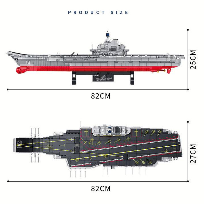 Panlos 688011 Military The aircraft carrier Liaoning Building Blocks 3094±pcs Bricks from China.