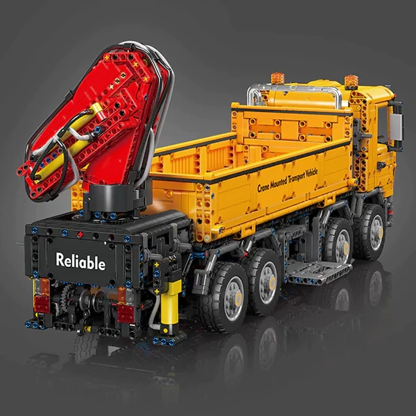 [With Motor] MouldKing 17050 Actros Self-Loading Crane Technic