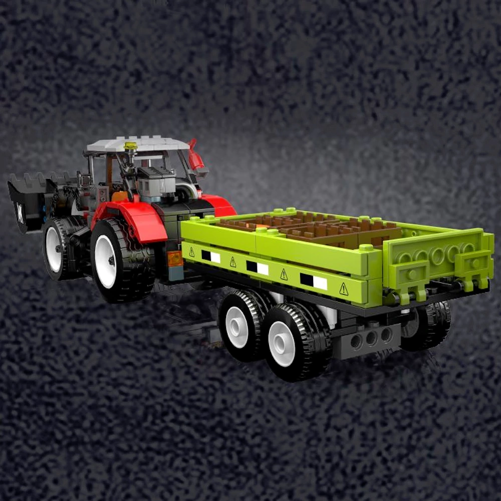 MouldKing 24093 Wheel Loader & Agriculturnl Trailer Technic