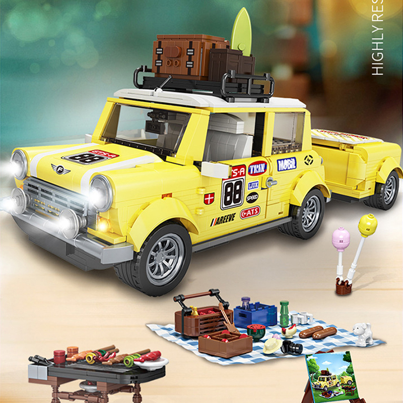 {Static Version}Forange FC1802 Technic Travel picnic car Building Blocks 1546±pcs Bricks from China.