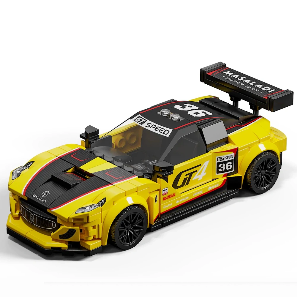Leyi Eight Grid Racing Car Building block Cart Technic