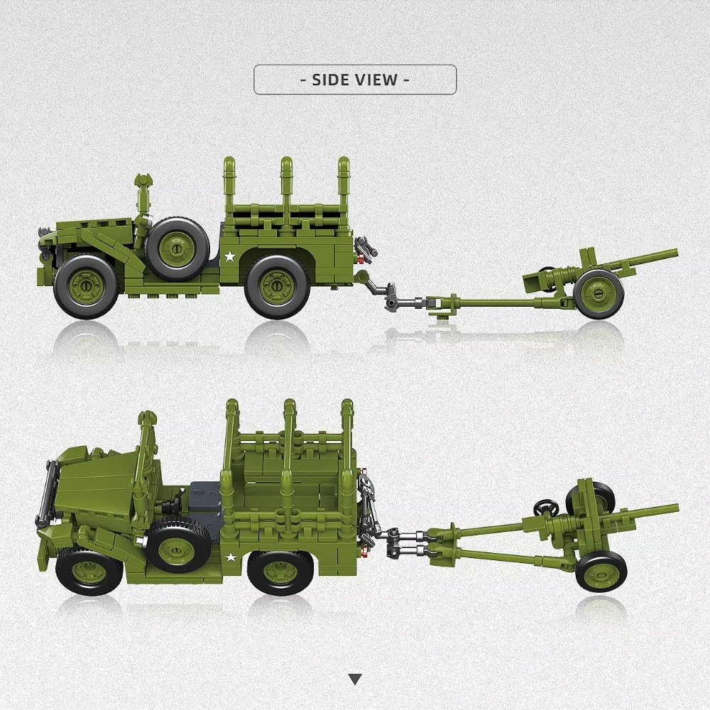 ThirdParty 300013 M3 37MM AT GUN DODGE BEEP WC52 Military