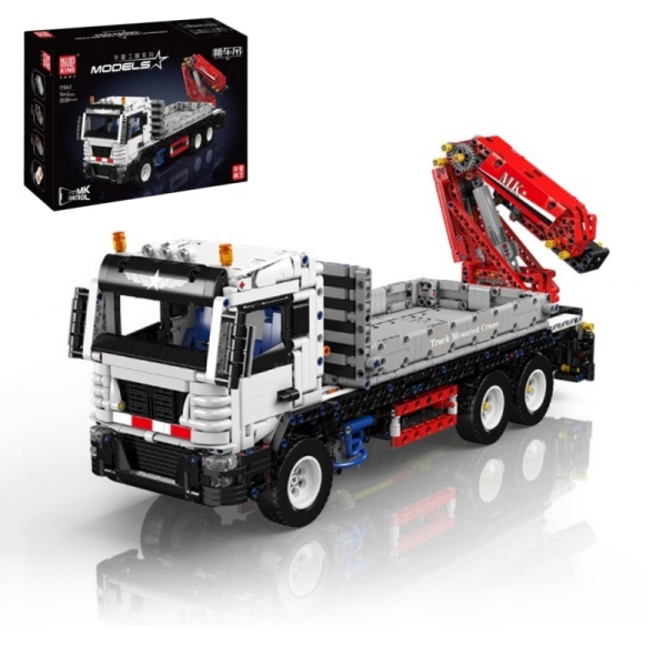 [With Motor] MouldKing 17063 Pneumatic Truck Crane Technic