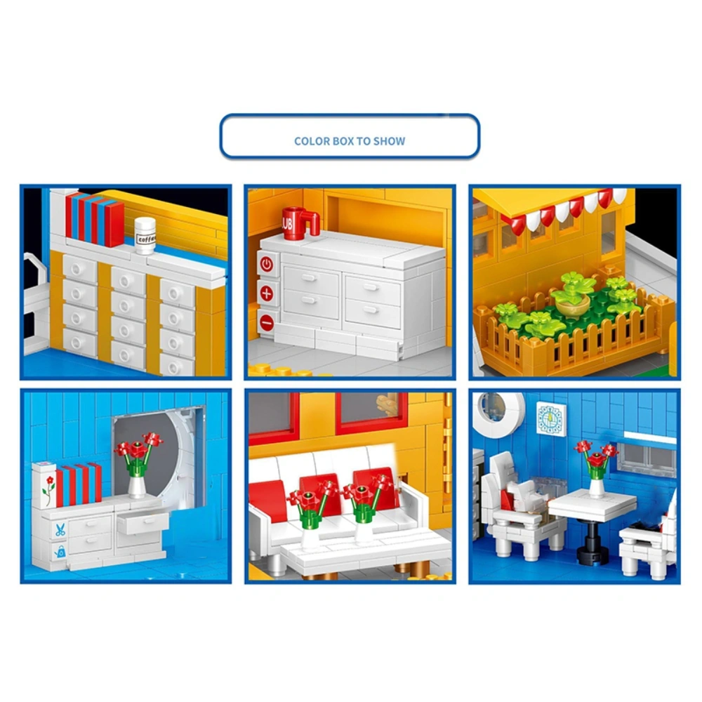 【Mini Micro Bricks】ZHEGAO 00970 Leisure Club Modular Buildings