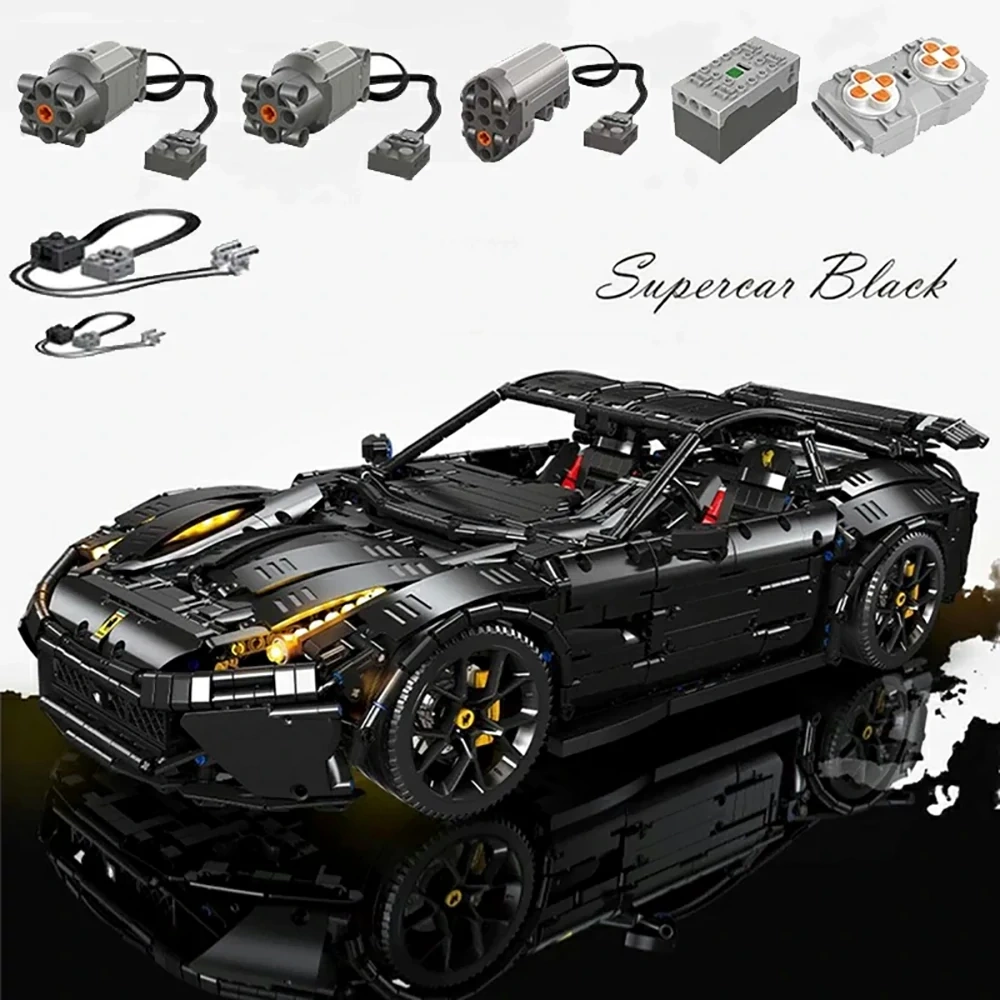 JIESTAR 91102 F12 Super Sport Black Racing Car Technic