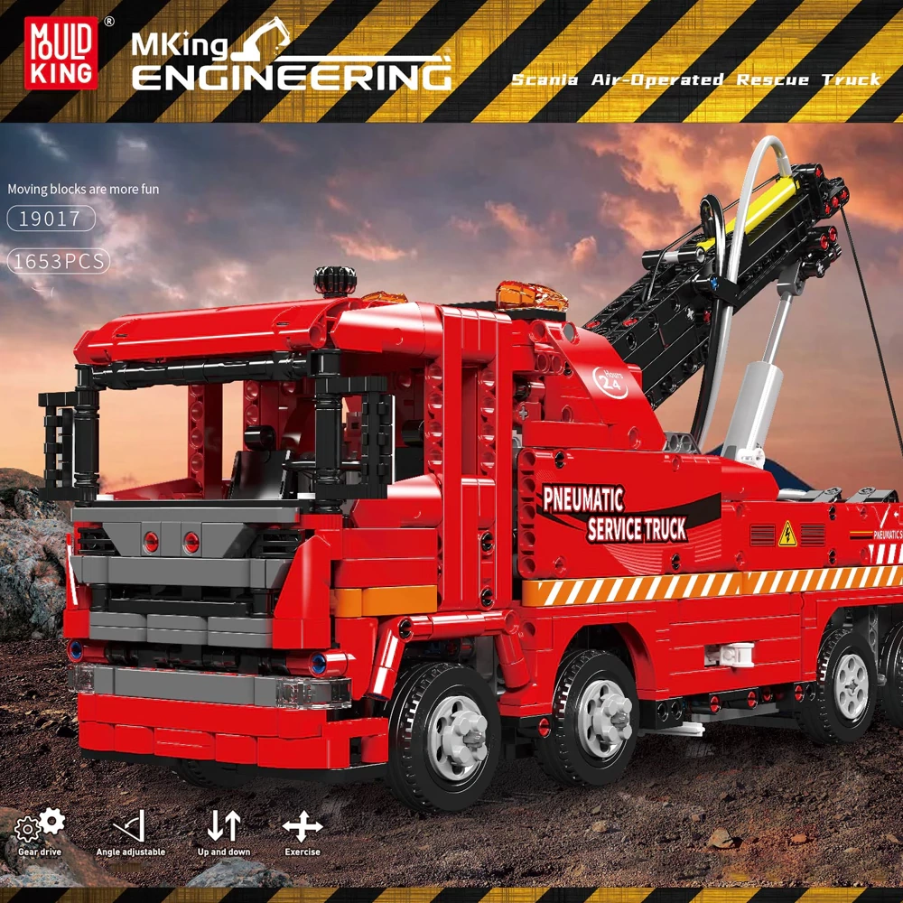 MouldKing 19017 Scania Air-Operated Rescue Truck Technic