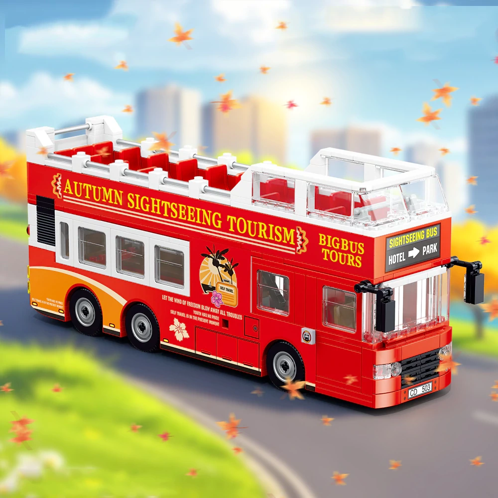 ZHEGAO Retro Double Decker Tourist Bus Technic