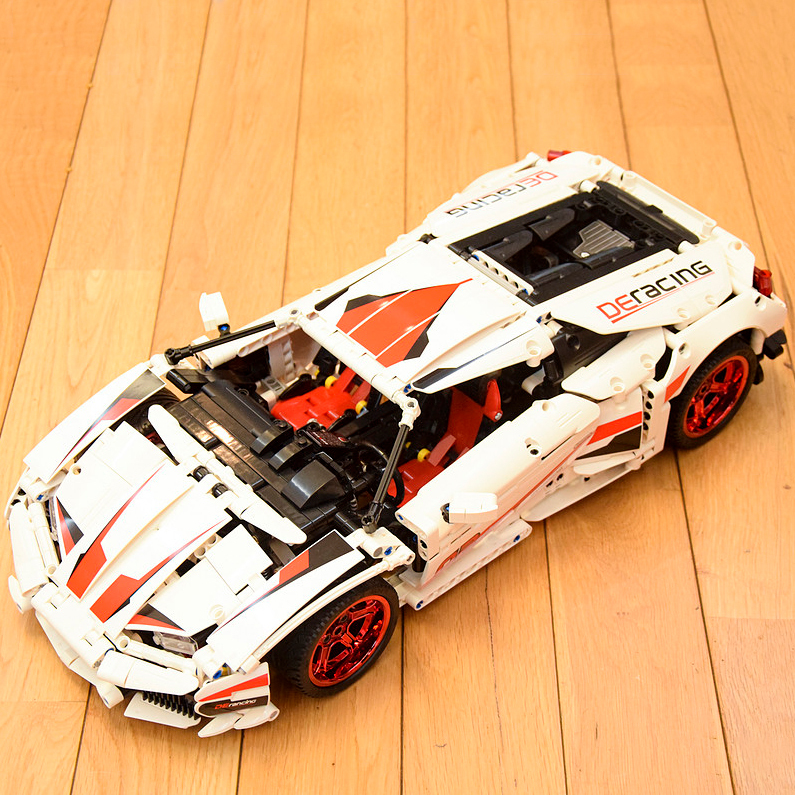 New C61018 1696PCS Lambor ghinied  Huracan LP 610 Super-Car Building Blocks Toy Ship From China Free Shipping( no tax)