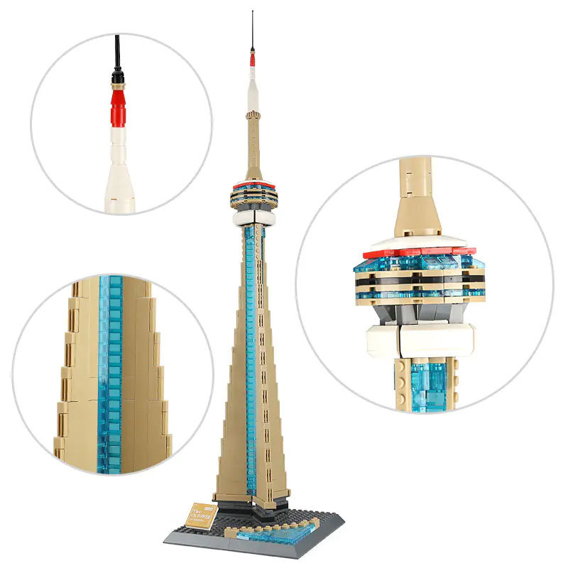WANGE 4215 Creator Expert CN Tower-Toronto Canada Building Blocks 400pcs Bricks Toys From China