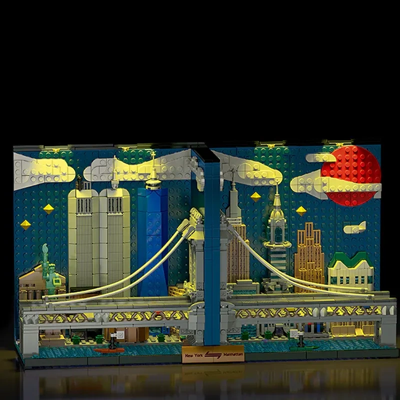 XMORK 028008 MANHATTAN SKYLINE BOOKENDS Booknook Creator Expert
