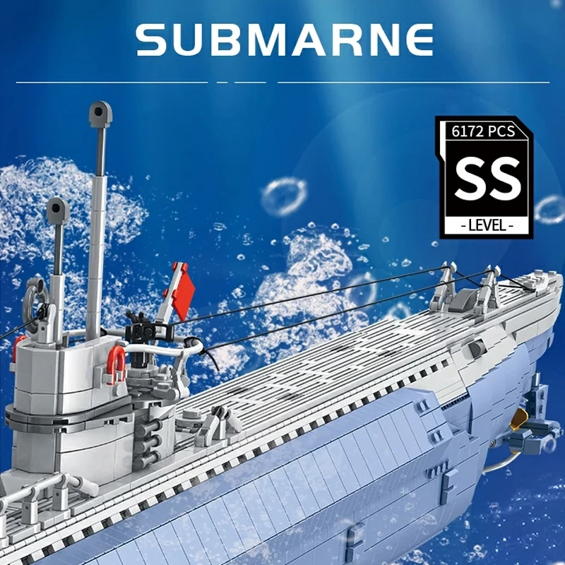 Custom 628011 VIIC U-552 Submarine Military