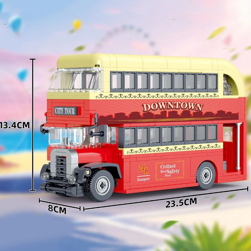 ZHEGAO Retro Double Decker Tourist Bus Technic